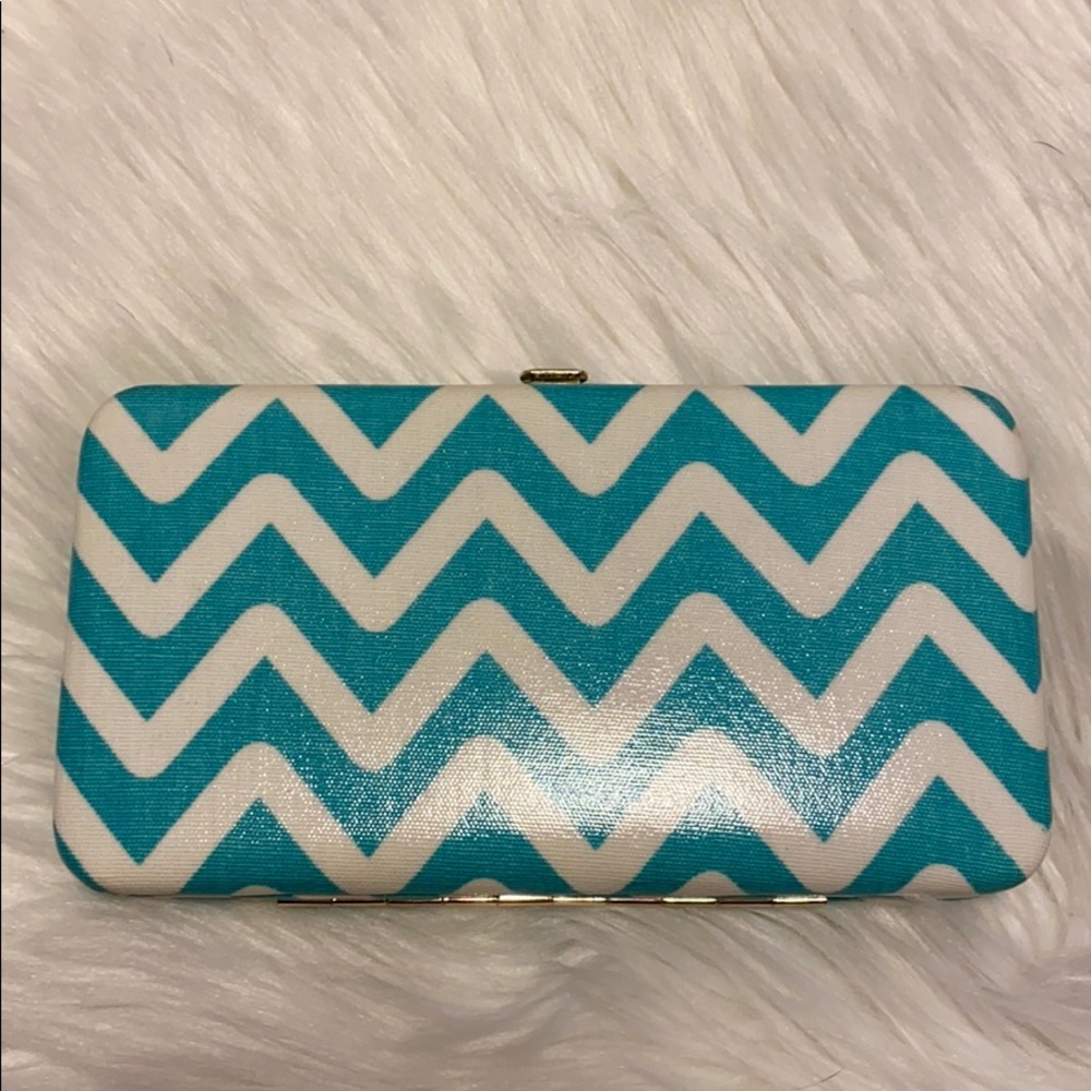 Women’s teal and white wallet